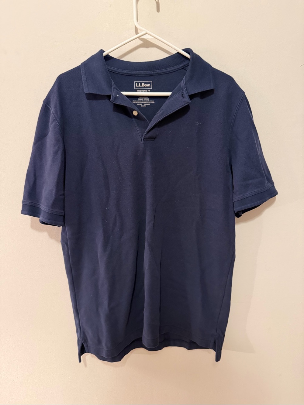 L.L. Bean Men's Navy Polo Shirt - M Tall